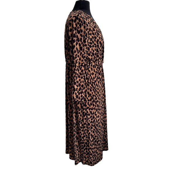 Charter Club Dress Size Large Leopard Animal Print Brown Black Gold EUC - Picture 4 of 9